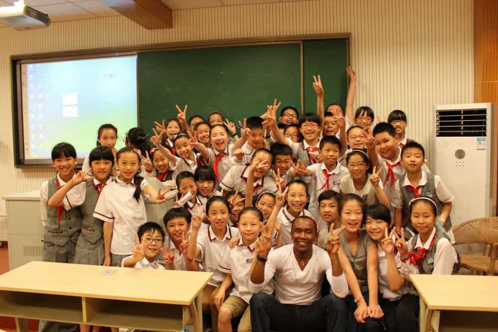 Happy Students and Teacher in Beijing