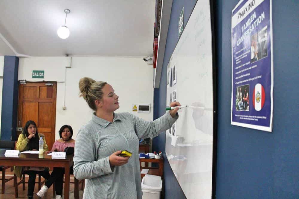 Teaching Local Students in Cusco